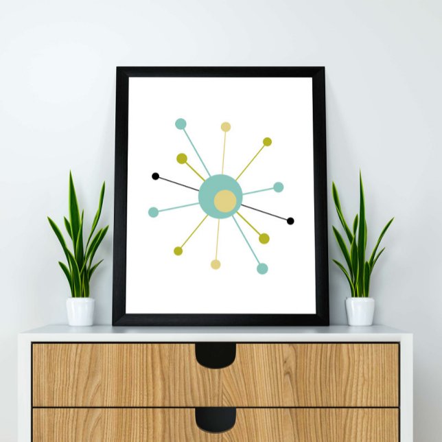 Atomic Starburst Mid Century Modern Poster (Creator Uploaded)