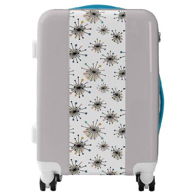 Atomic Starburst Mid Century Modern Retro Luggage (Front)