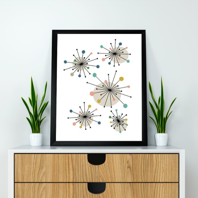 Atomic Starburst Mid Century Modern Styled Poster (Creator Uploaded)