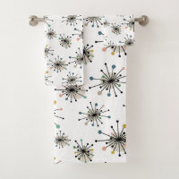 Atomic Starburst Pattern Retro Mid Century