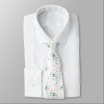 Atomic Starburst Pattern Retro Mid Century Modern Neck Tie<br><div class="desc">Add a pop of color to your dress shirt with this fun atomic starburst tie. The design features starbursts of teal blue, orange, tan, and black. It's a great way to add a little fun to your work wear! This is a perfect gift for the man who loves retro fashion....</div>