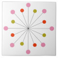 Atomic Starburst Retro Ceramic Tile | Zazzle