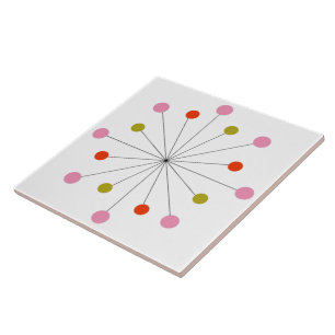 Atomic Starburst Retro Ceramic Tile
