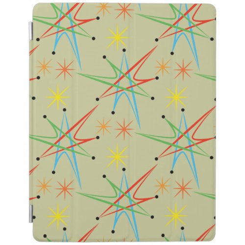 Atomic Starburst Retro Multicolored Pattern iPad Smart Cover