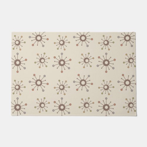 Atomic Starbursts Nature Earth Tones Doormat