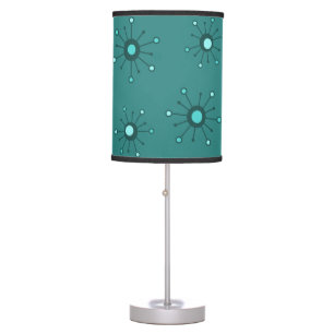 Atomic Starbursts Teal Table Lamp