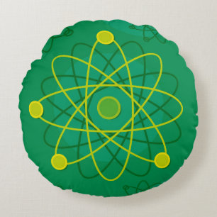 Atomic Structure Graphic Round Pillow