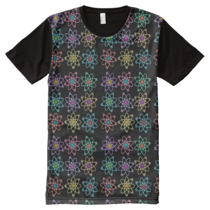 Atomic Structure Pattern All-Over-Print Shirt