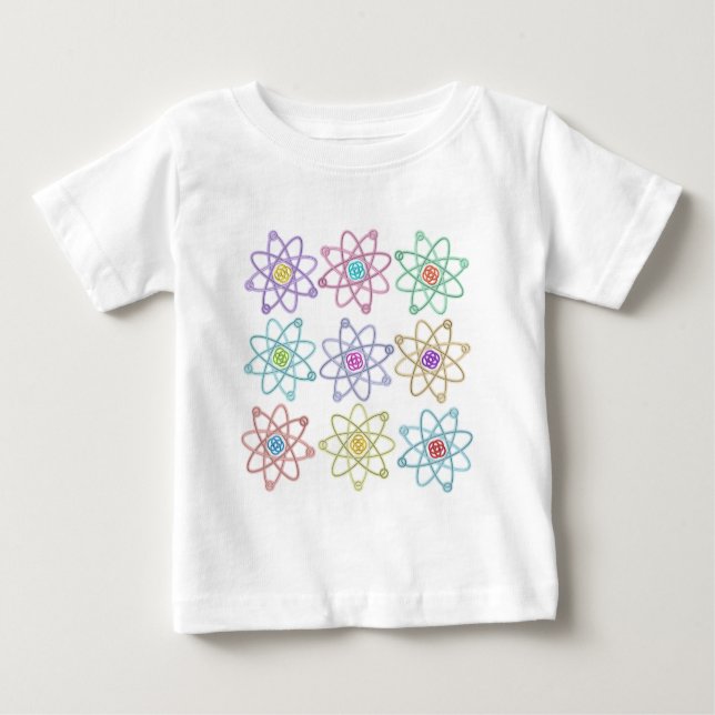 Atomic Structure Pattern Science Baby T-Shirt (Front)