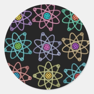 Atomic Structure Pattern Science Classic Round Sticker