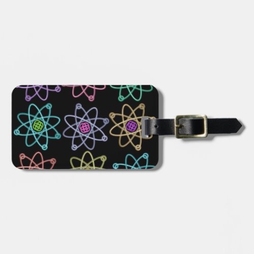 Atomic Structure Pattern Science Luggage Tag