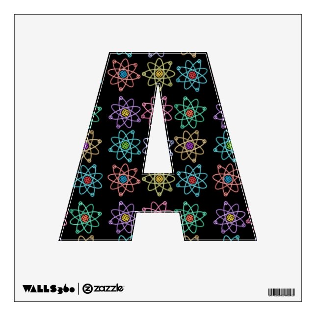 Atomic Structure Pattern Science Wall Sticker (Front)