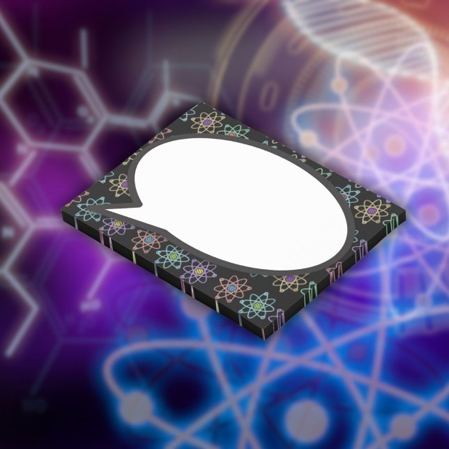 Atomic Structure Pattern Speech Bubble Science Post-it Notes (Atomic Structure Pattern Speech Bubble Science Post-it Notes)