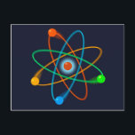 Atomic Structure Science Postcard<br><div class="desc">A cool,  trendy science-inspired postcard designed as a gift for all scientists,  science teachers,  science students,  in short,  any science geek in your life (and that includes you)! Designed by Science Geekness© at http://www.zazzle.com/sciencegeekness*</div>