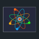Atomic Structure Science Postcard<br><div class="desc">A cool,  trendy science-inspired postcard designed as a gift for all scientists,  science teachers,  science students,  in short,  any science geek in your life (and that includes you)! Designed by Science Geekness© at http://www.zazzle.com/sciencegeekness*</div>