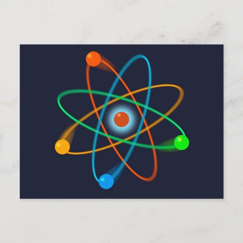 Atomic Structure Science Postcard