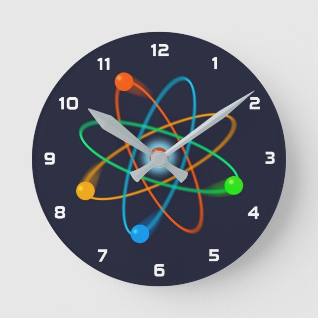 Atomic Structure Science Round Clock (Front)