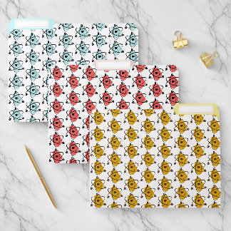 Atomic Style Coffee Bean File Folder Set 3 Colors