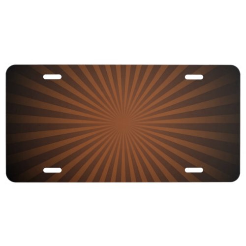 Atomic Sunburst _ Orange  License Plate