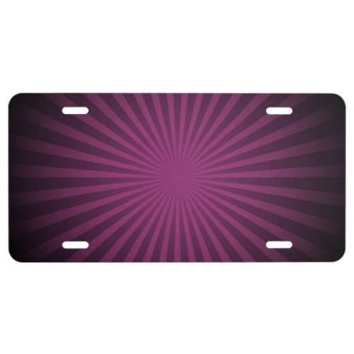 Atomic Sunburst _ Pink License Plate