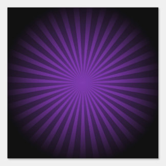 Atomic Sunburst - Purple  Sign