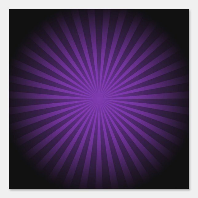 Atomic Sunburst - Purple  Sign (Front)