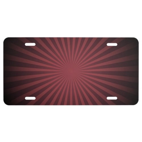 Atomic Sunburst _ Red License Plate