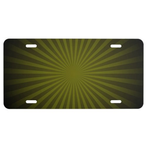 Atomic Sunburst _ Yellow License Plate