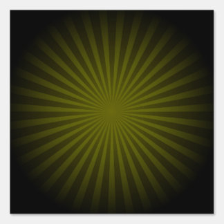 Atomic Sunburst - Yellow Sign