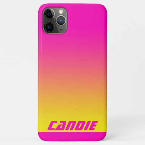 ATOMIC SUNSET FLORESCENT ROSE YELLOW iPhone 11 PRO MAX CASE