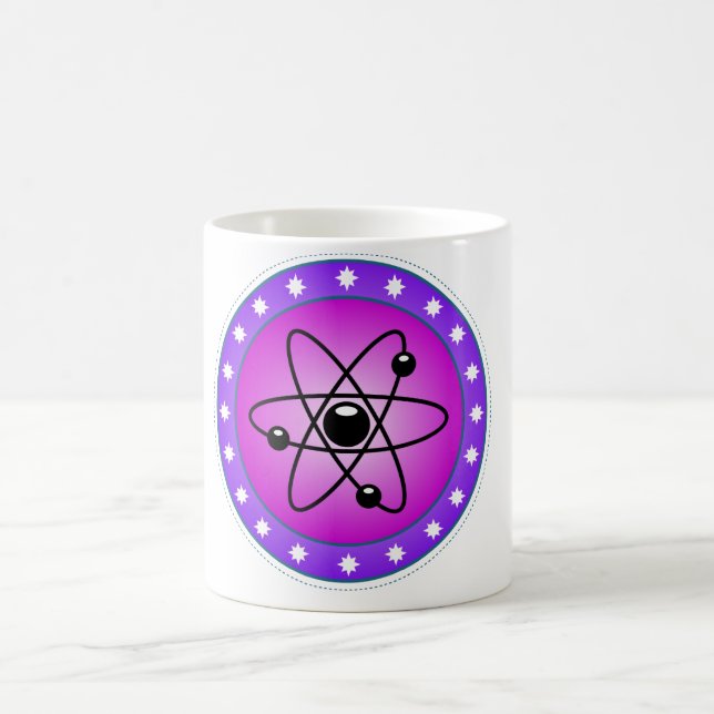 Atomic Symbol on a Pink background Coffee Mug (Center)