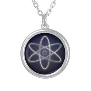 Atomic Symbol Silver Plated Necklace