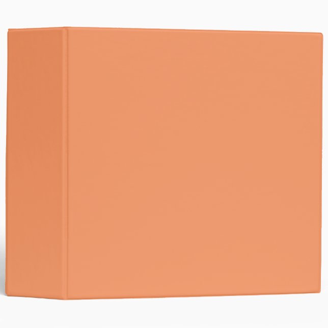 Atomic Tangerine  (solid color)   3 Ring Binder (Front/Spine)