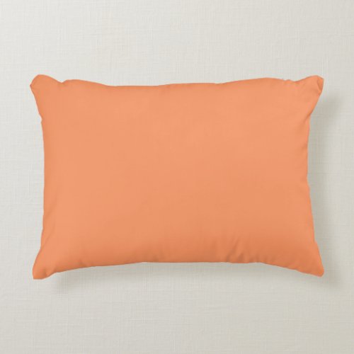 Atomic Tangerine  solid color   Accent Pillow