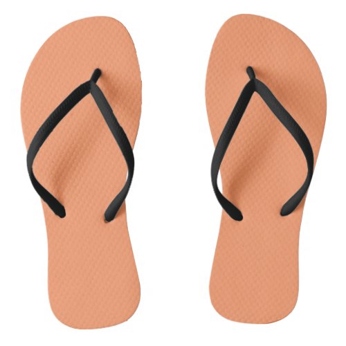 Atomic Tangerine  solid color   Flip Flops