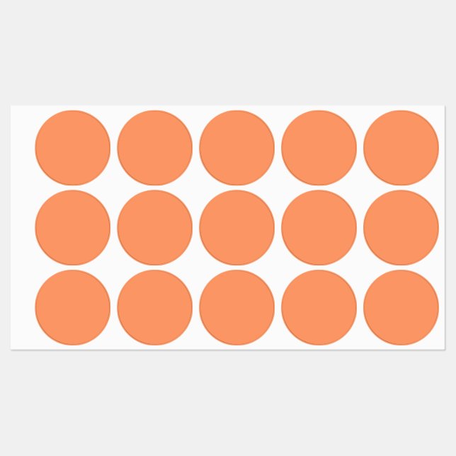 Atomic Tangerine  (solid color)   Labels (Sheet)