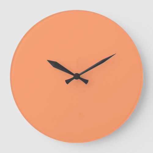 Atomic Tangerine  solid color   Large Clock
