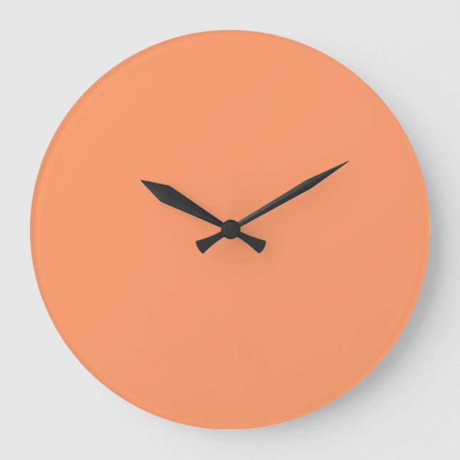 Atomic Tangerine  (solid color)   Large Clock (Front)