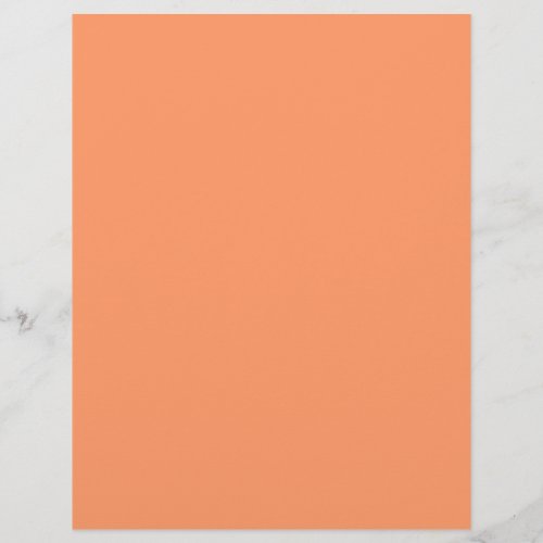Atomic Tangerine  solid color  Letterhead