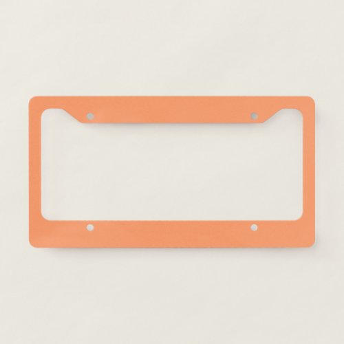 Atomic Tangerine  solid color   License Plate Frame