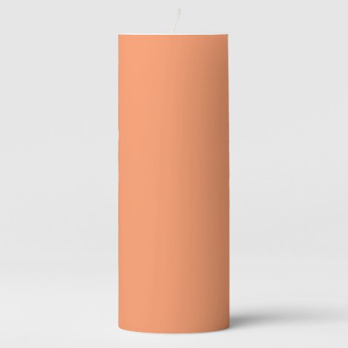 Atomic Tangerine  solid color   Pillar Candle