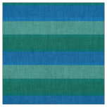 Atomic Teal and Turquoise Stripes Natural Linen Fabric