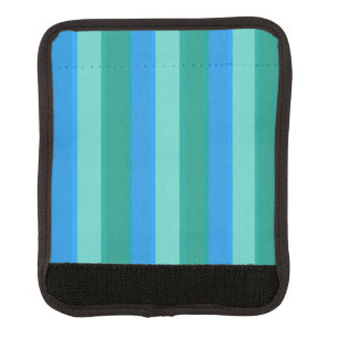 Atomic Teal & Turquoise Stripe Luggage Handle Wrap