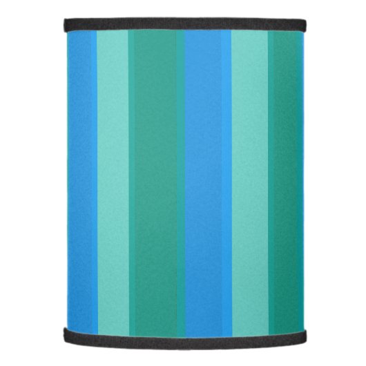 Atomic Teal & Turquoise Stripes Lamp Shade (Left)