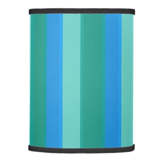 Atomic Teal & Turquoise Stripes Lamp Shade (Right)
