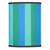 Atomic Teal & Turquoise Stripes Lamp Shade (Front)