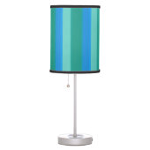 Atomic Teal & Turquoise Stripes Table Lamp (Right)
