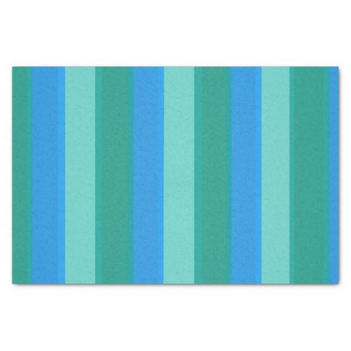Atomic Teal  Turquoise Stripes Tissue Paper