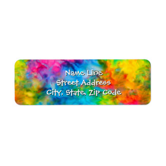 [Atomic Tie-Dye] Colorful Return Address Label