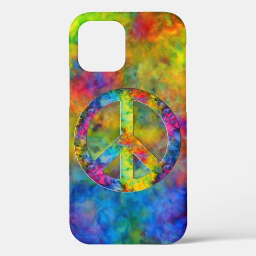 Atomic Tie_Dye  Psychedelic Rainbow Colors iPhone 12 Case